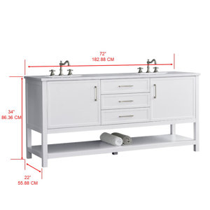 Mercury Row® Vicini 72" Double Bathroom Vanity & Reviews | Wayfair